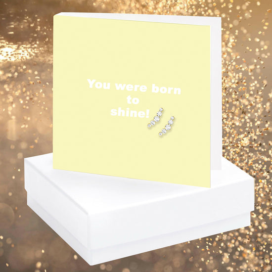You Were Born To Shine Quote Earring Card - Crumble and Core