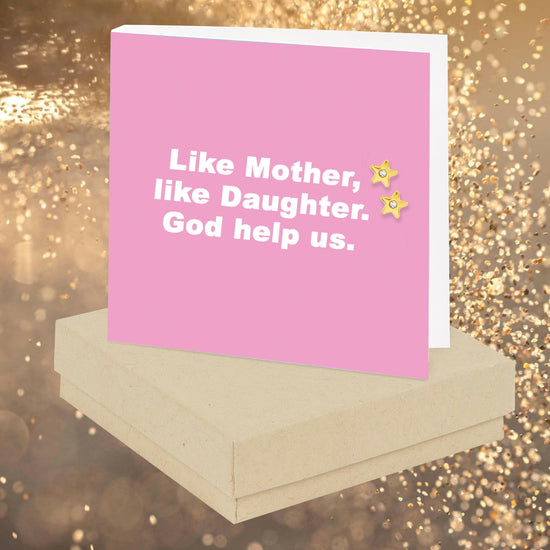 Like Mother Quote Earring Card - Crumble and Core