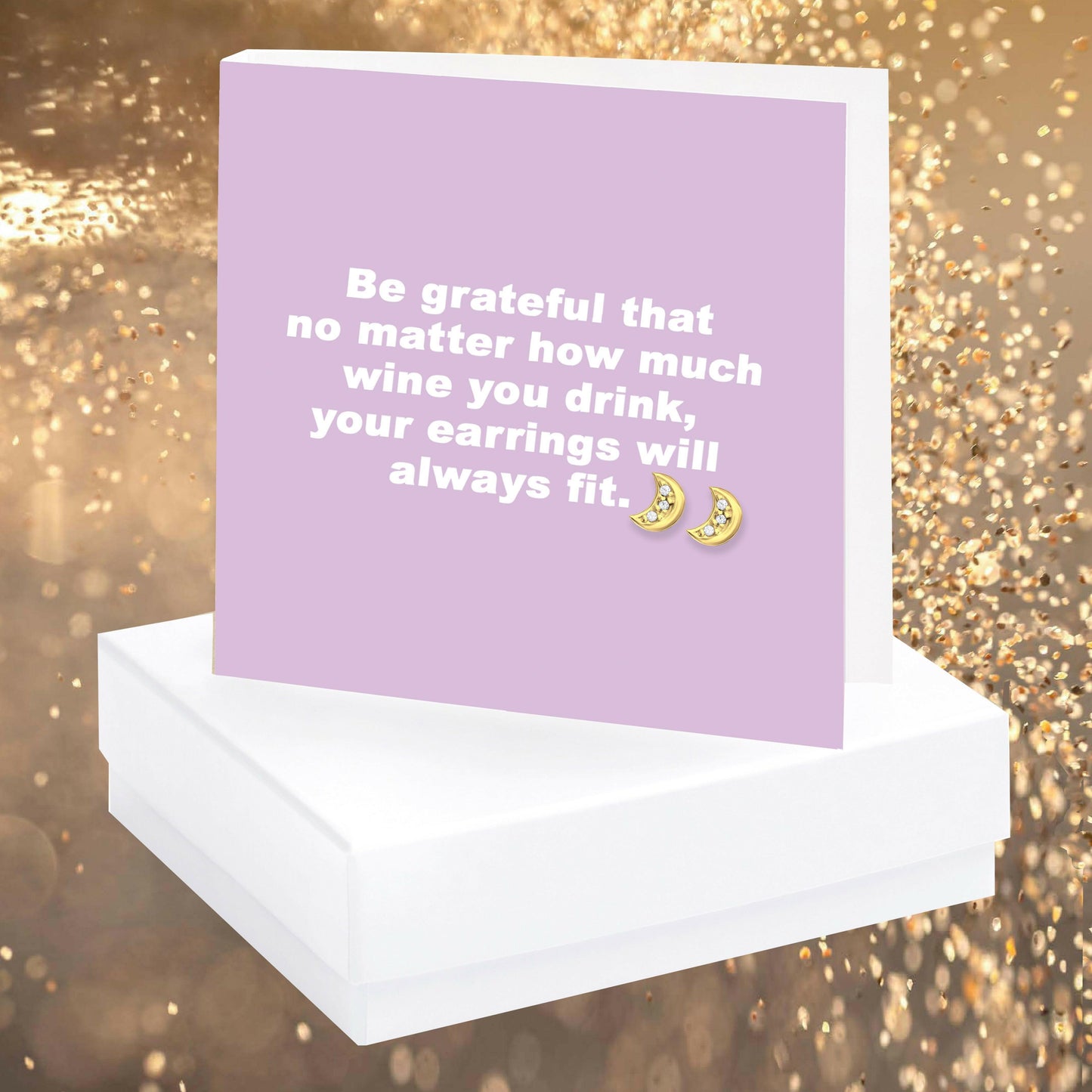 Be Grateful Quote Earring Card - Crumble and Core