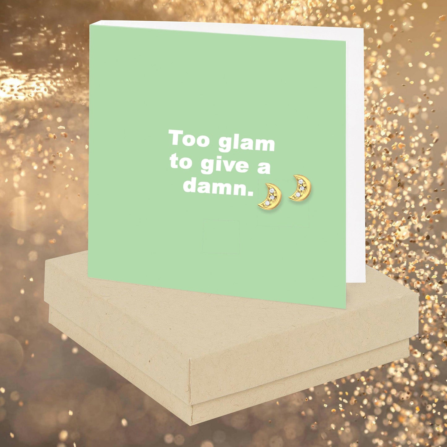 Too Glam Quote Earring Card - Crumble and Core