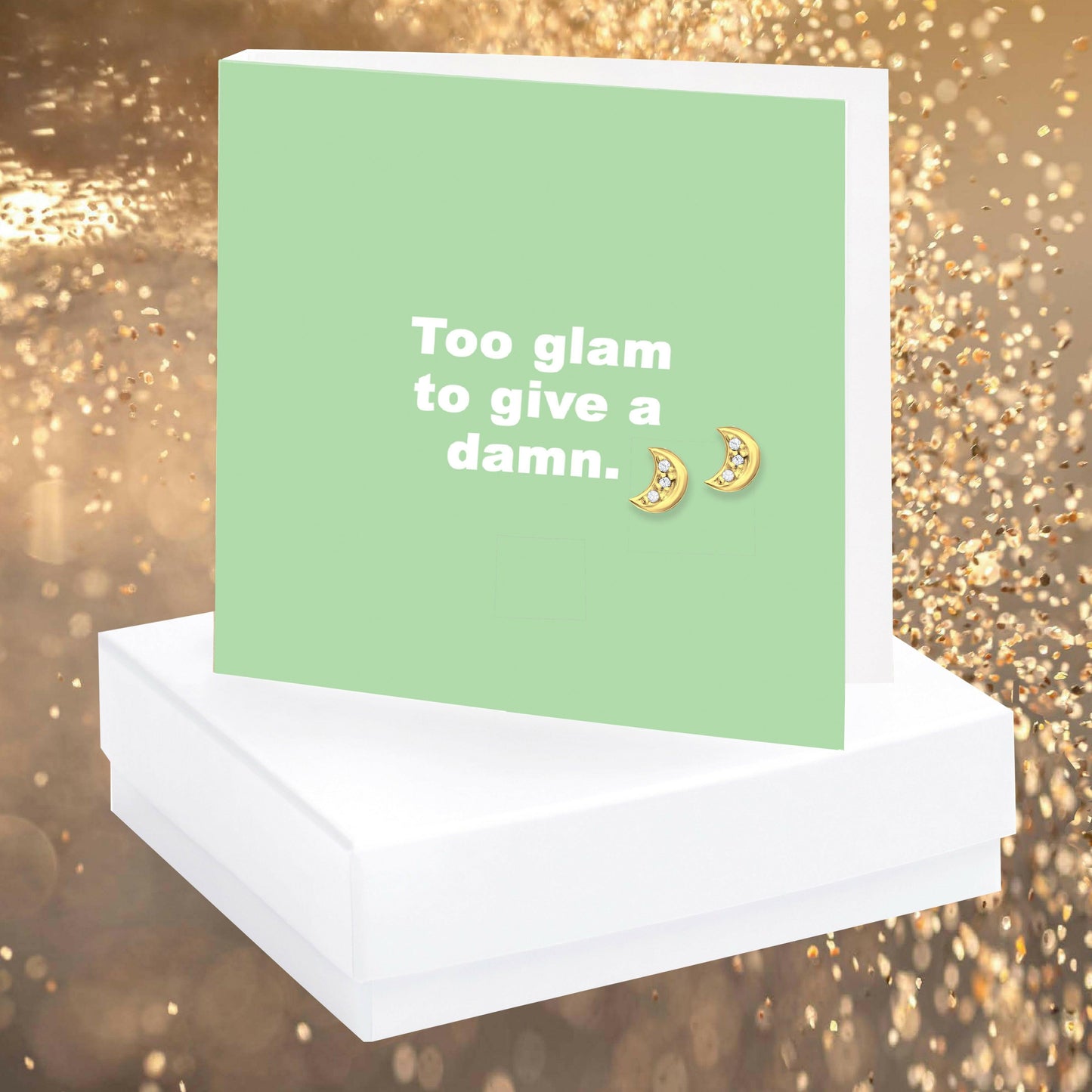 Too Glam Quote Earring Card - Crumble and Core