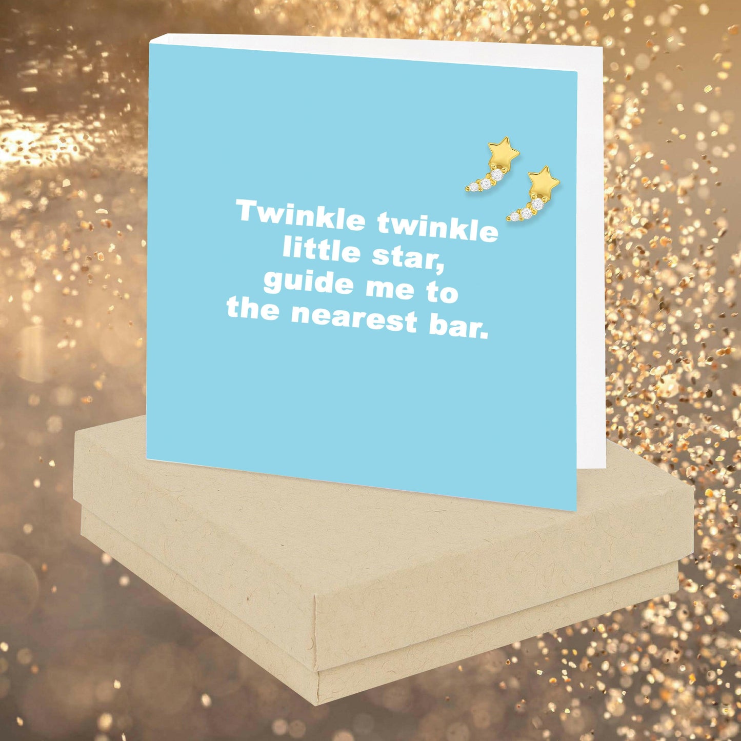 Twinkle Twinkle Quote Earring Card - Crumble and Core