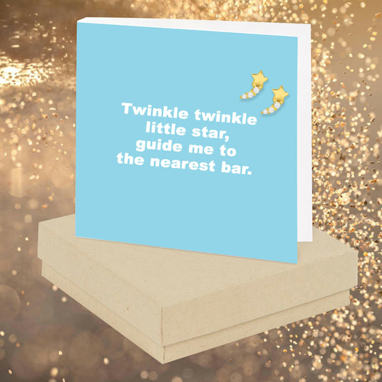 Twinkle Twinkle Quote Earring Card - Crumble and Core
