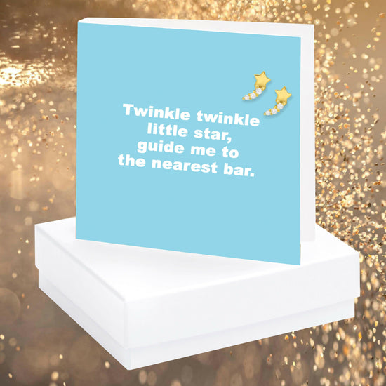 Twinkle Twinkle Quote Earring Card - Crumble and Core
