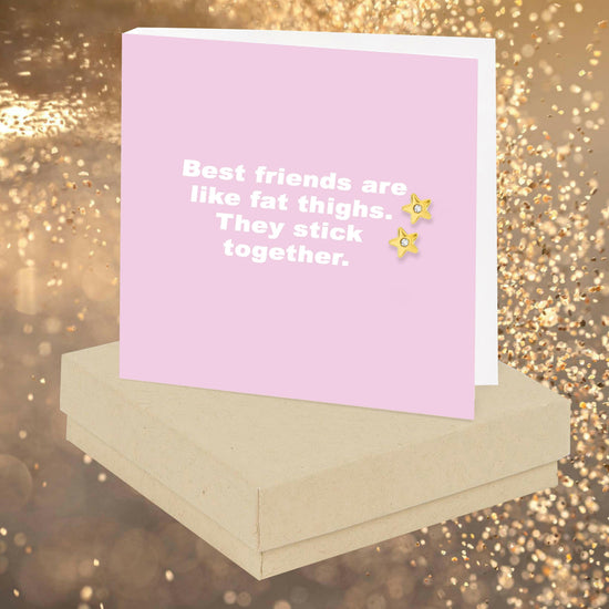 Fat Thighs Quote Earring Card - Crumble and Core