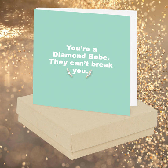 You're A Diamond Quote Earring Card - Crumble and Core