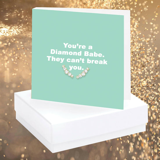 You're A Diamond Quote Earring Card - Crumble and Core
