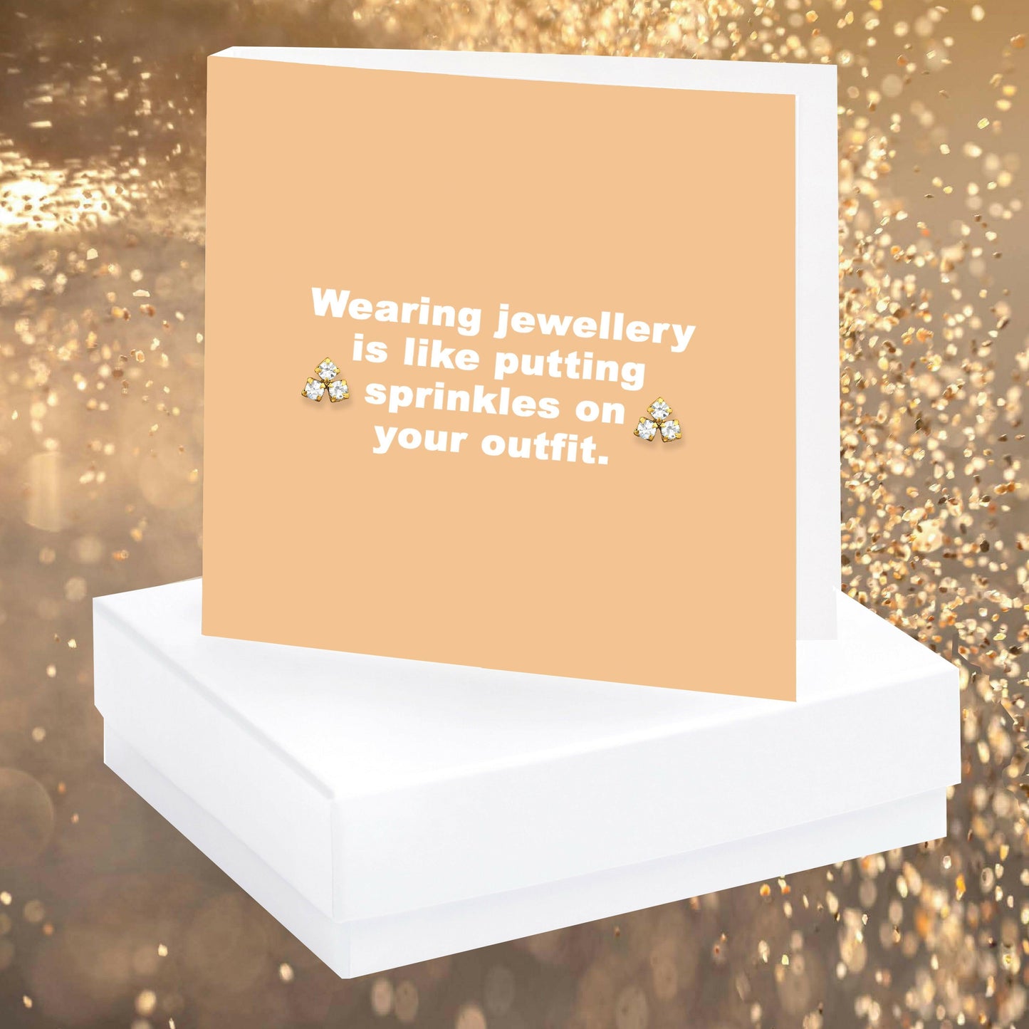 Wearing Jewellery Quote Earring Card - Crumble and Core