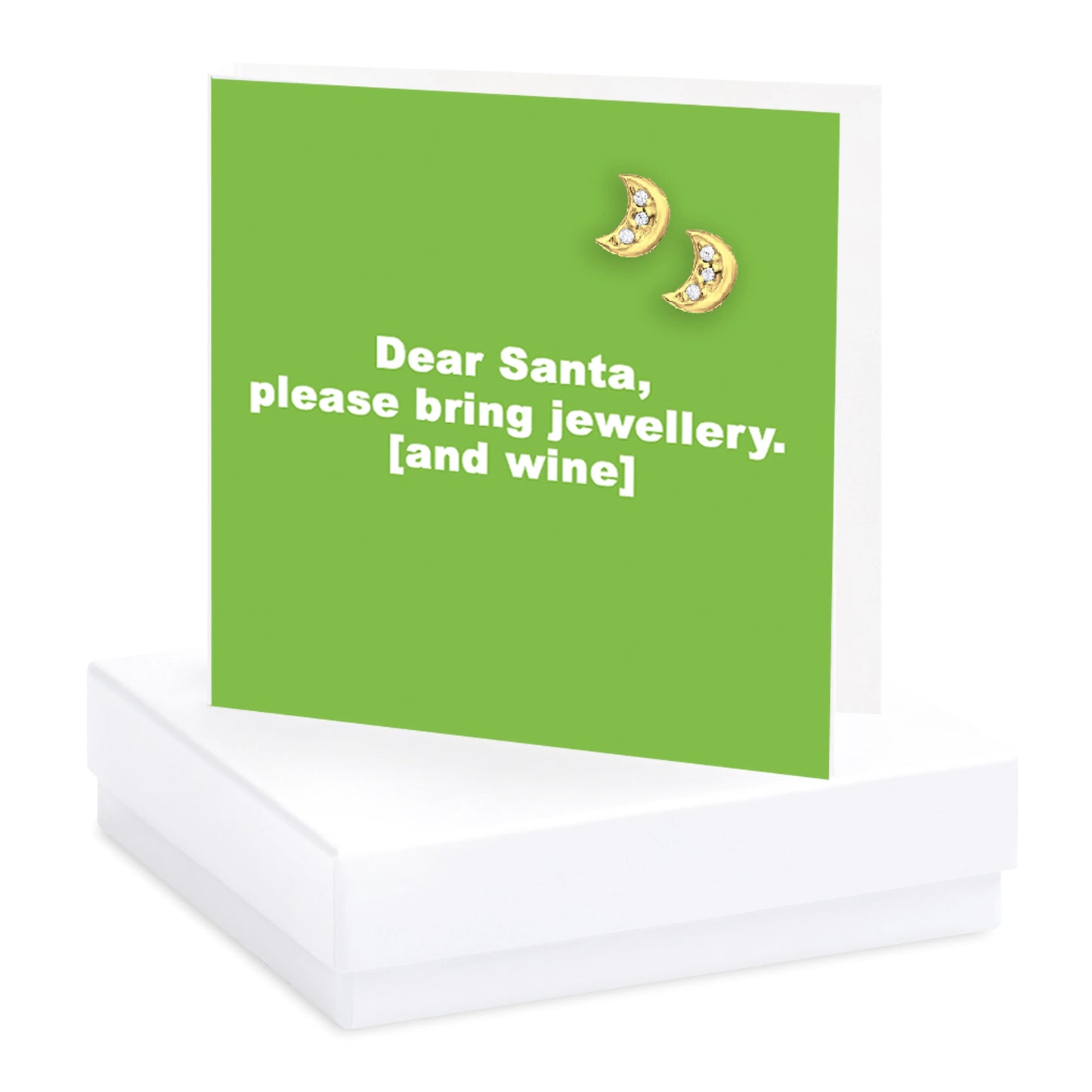 Christmas Please Bring Jewellery Quote Earring Card - Crumble and Core