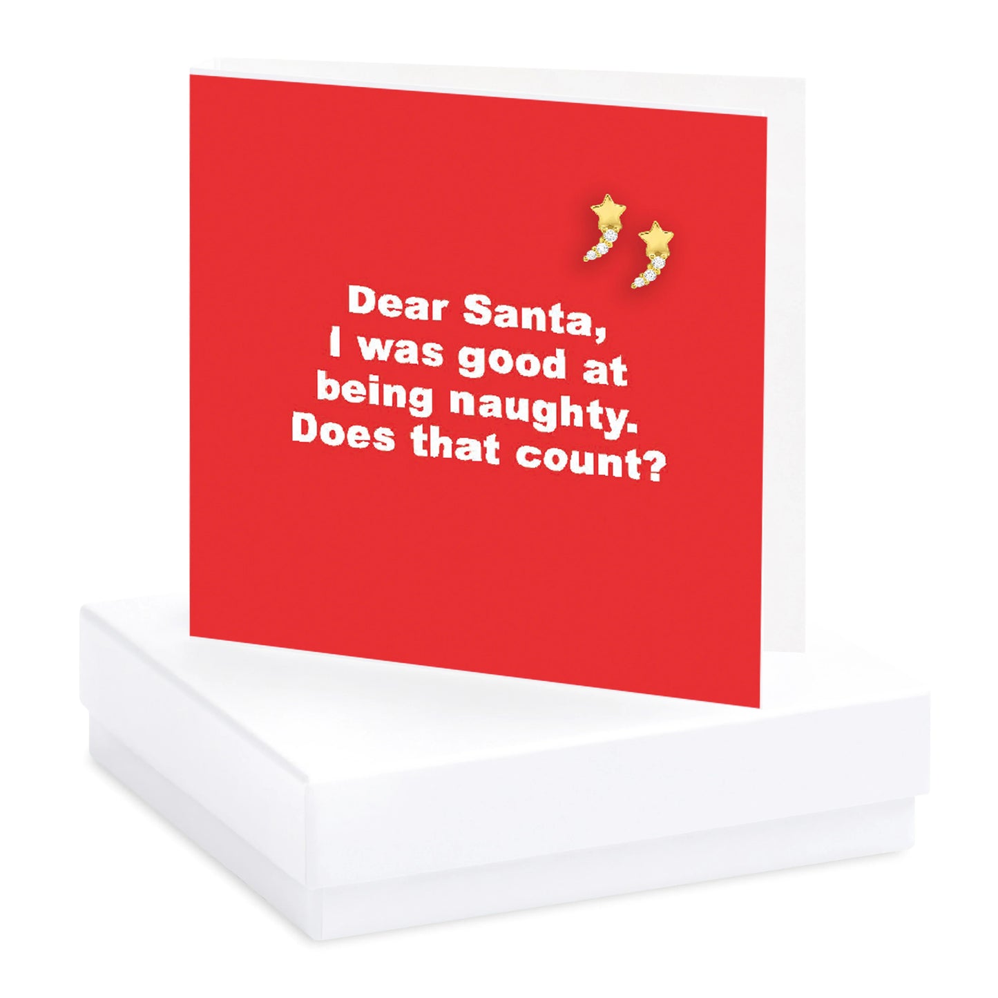 Christmas I Was Good Quote Earring Card - Crumble and Core