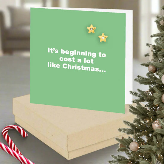 Christmas It's Beginning To Cost Quote Earring Card - Crumble and Core