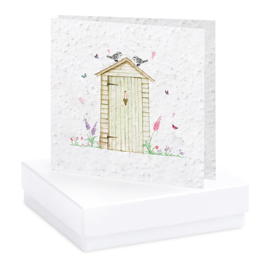 Bird Sterling Silver Stud Earrings - Sustainable Seed Card - Eco-Friendly Gift - Crumble and Core