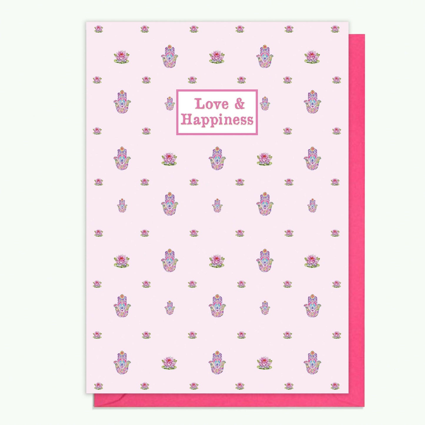 Sterling Silver Hamsa Pendant Necklace and Crystal Charm Card - Crumble and Core