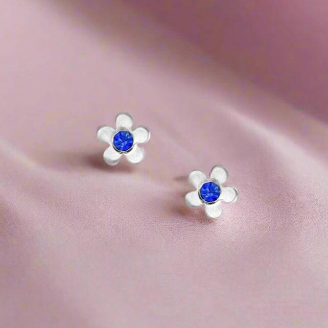 Silver Stud Earrings – Hypoallergenic Crystal Sterling Silver Lightweight Studs - Crumble and Core