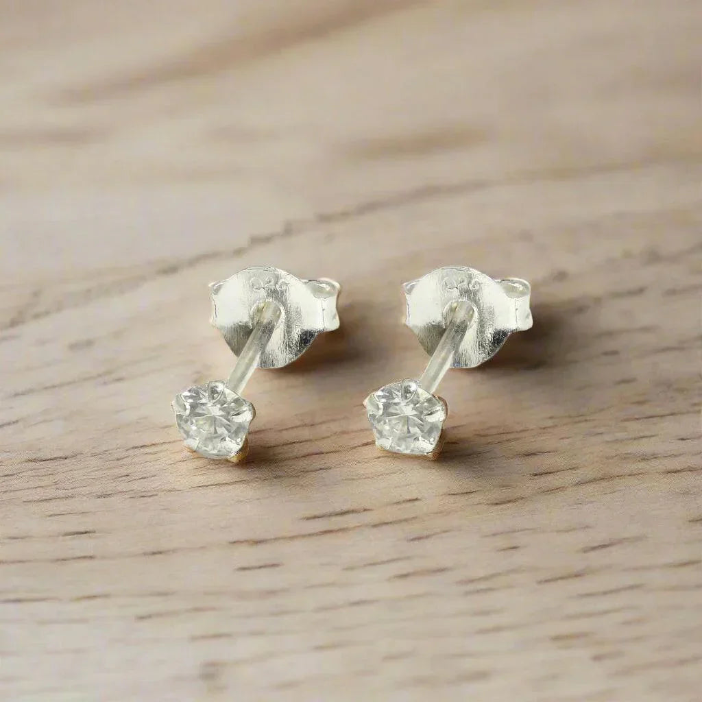 Sterling Silver Crystal Earrings Gift Card - Sparkle for a Special Niece - Crumble and Core