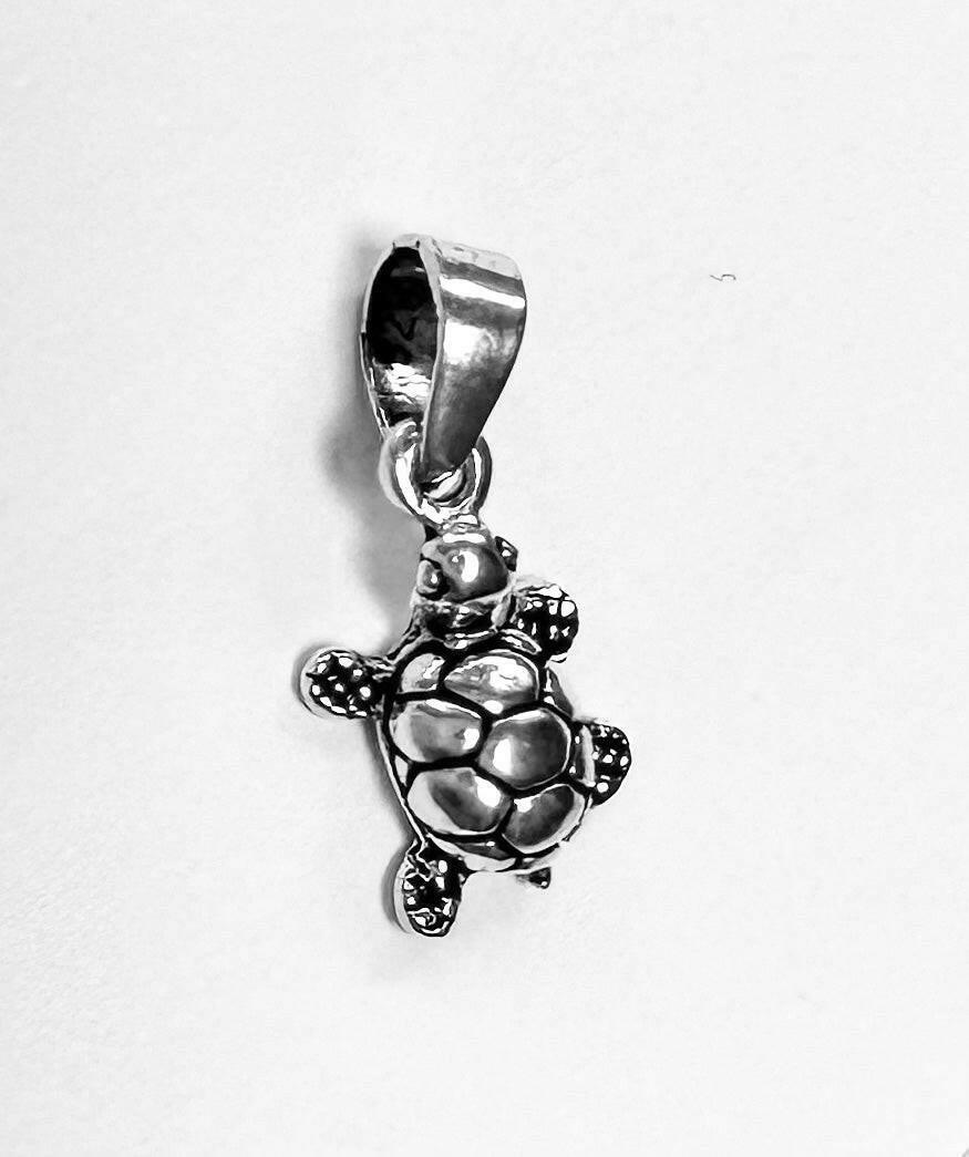 Sleek Sterling Silver Turtle Pendant Necklace - Perfect Gift for Any Occasion - Crumble and Core