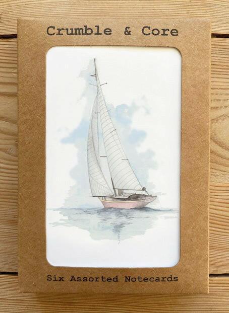 Boxed 'Water' pack of assorted A6 cards - Crumble and Core