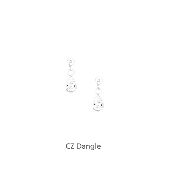 Stylish Silver Sterling Stud Earrings with Dressing Table Gift Box - Crumble and Core