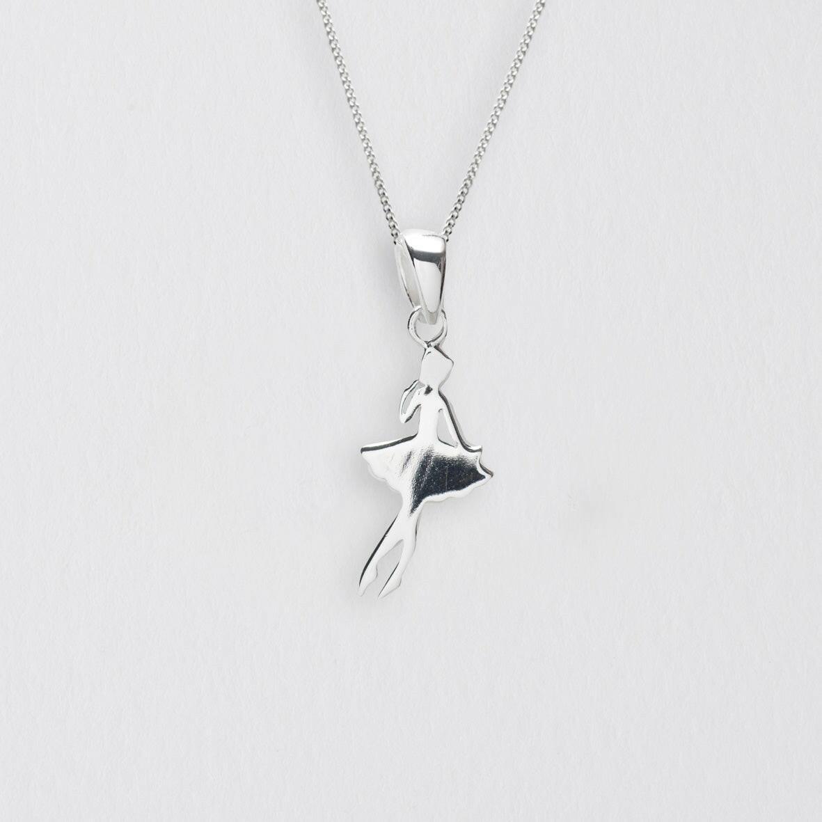 Sterling Silver Ballerina Pendant Necklace - Crumble and Core