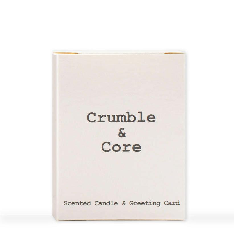 Boxed Candle & Matching Greeting Card | Handcrafted Gift Set UK - Crumble and Core