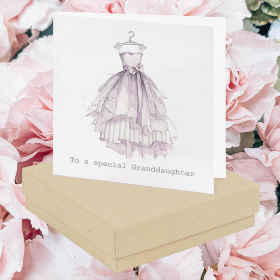 Sterling Silver Crystal Earrings Gift Card for Granddaughter - Ideal for Special Occasions - Crumble and Core