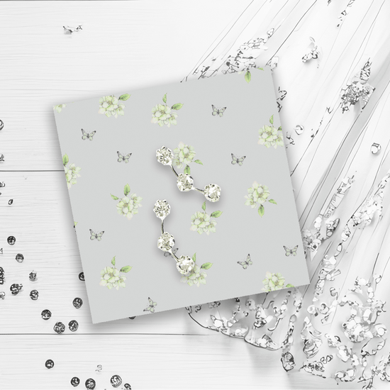 Crystal Silver Stud Earrings – Lightweight Hypoallergenic 925 Sterling Jewelry - Crumble and Core