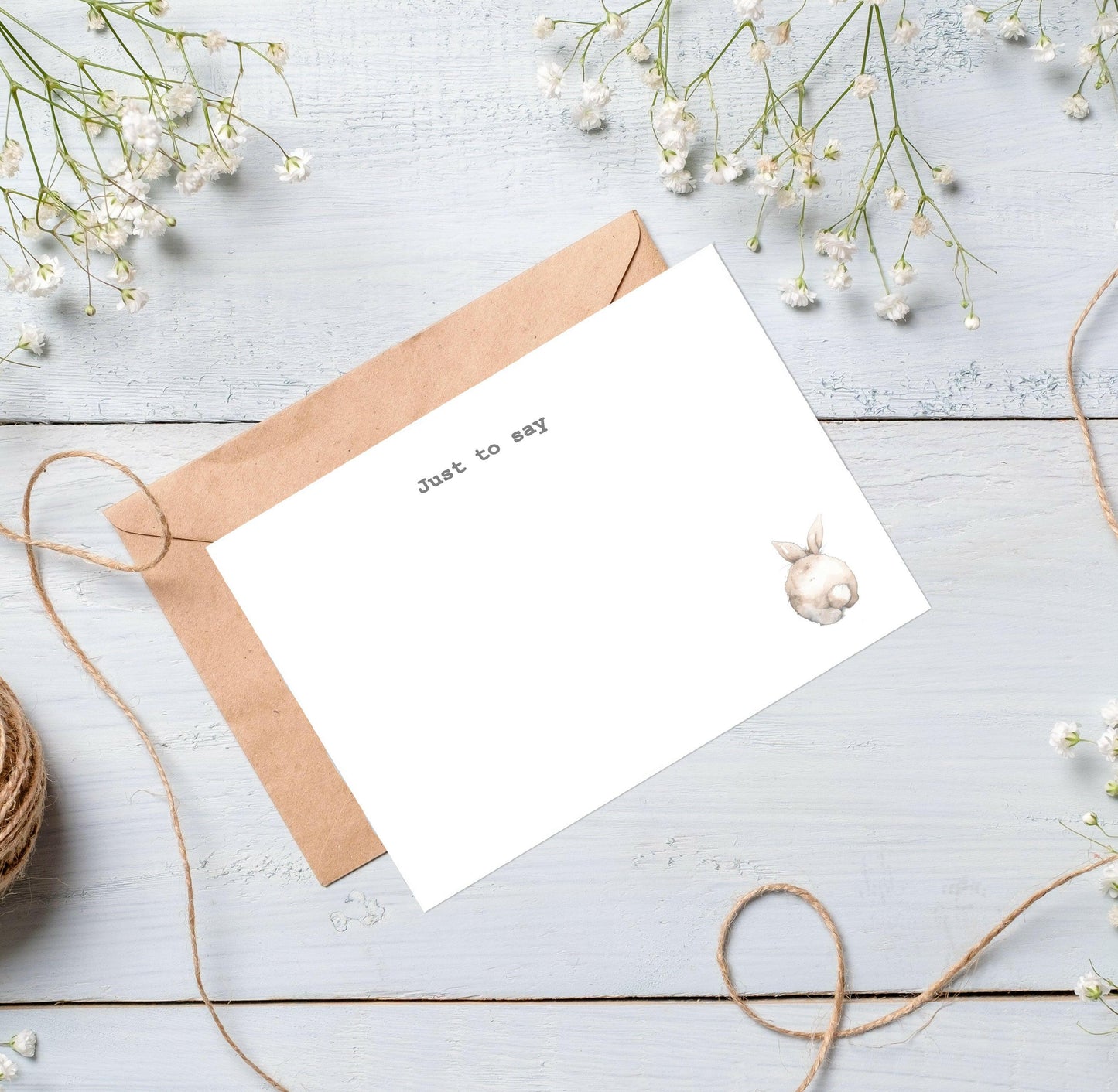 Bunny Bottom Note Cards - Crumble and Core