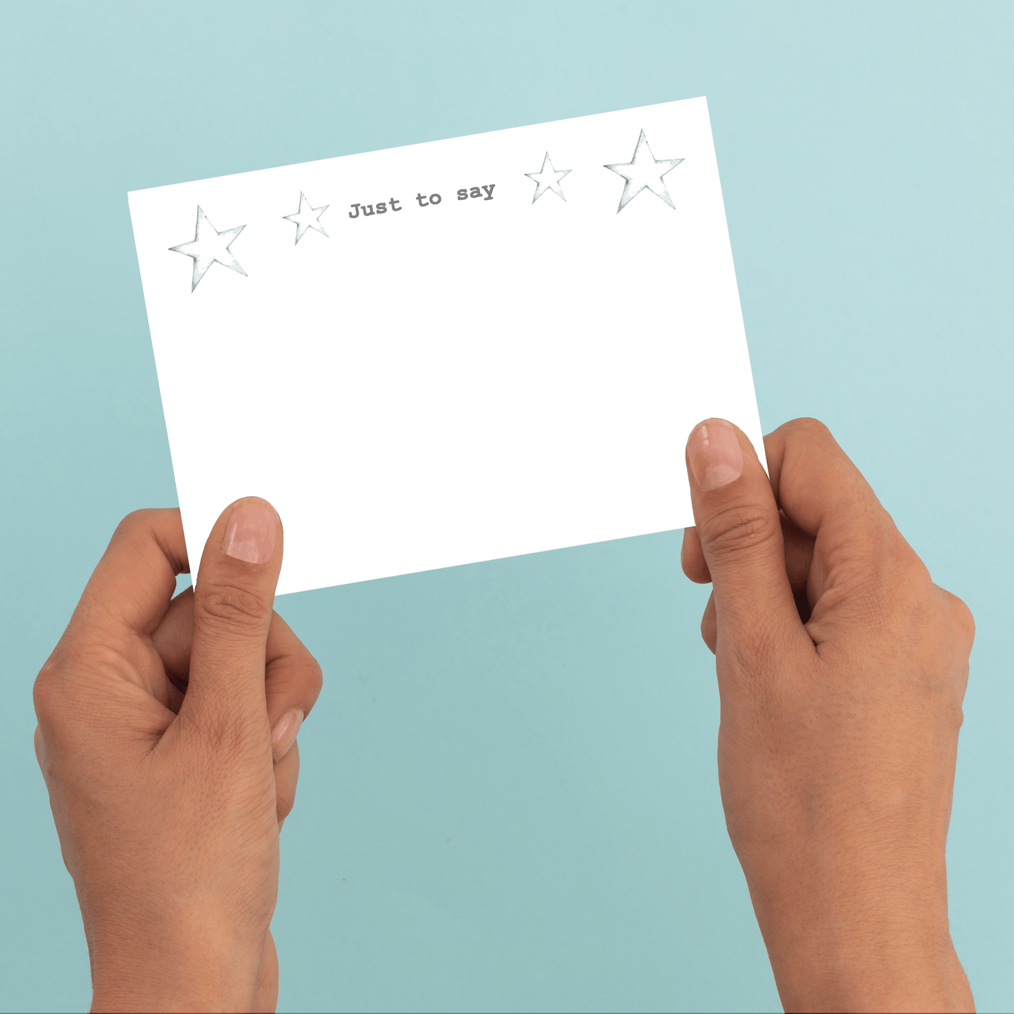 Red and Blue Star Note Card - Crumble and Core