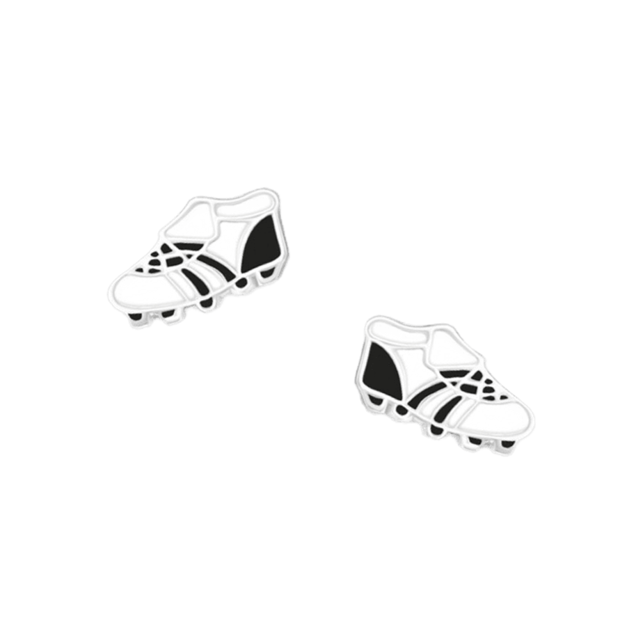 Sterling Silver Football Boot Stud Earrings in Gift Box - Perfect Gift for Football Fans - Crumble and Core