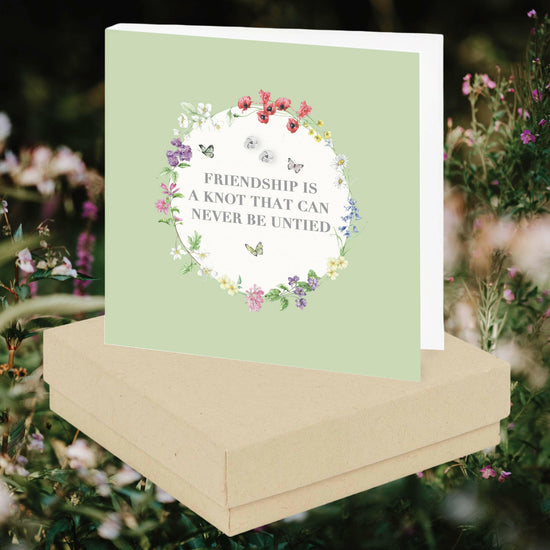 Sterling Silver Earrings with Friendship Sentiment Box - Thoughtful Gift for Loved Ones - Crumble and Core