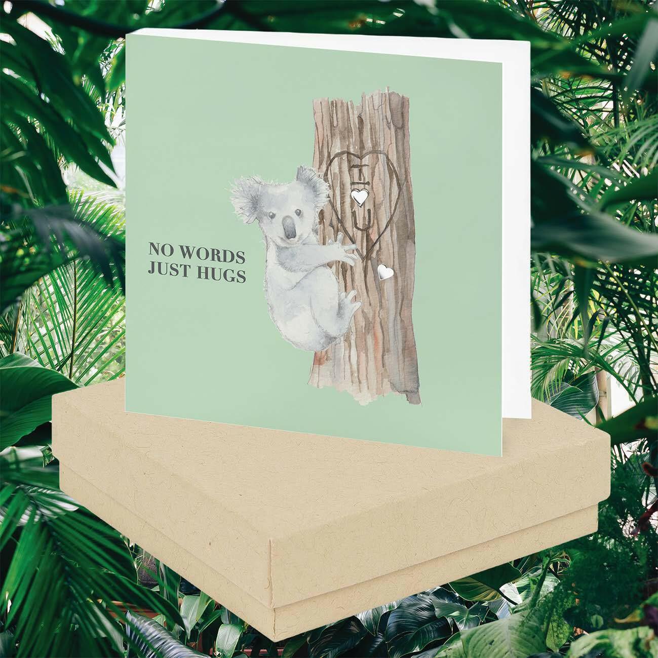 Sterling Silver Koala Stud Earrings in Gift Box - Cute Adorable Animal Jewelry - Crumble and Core