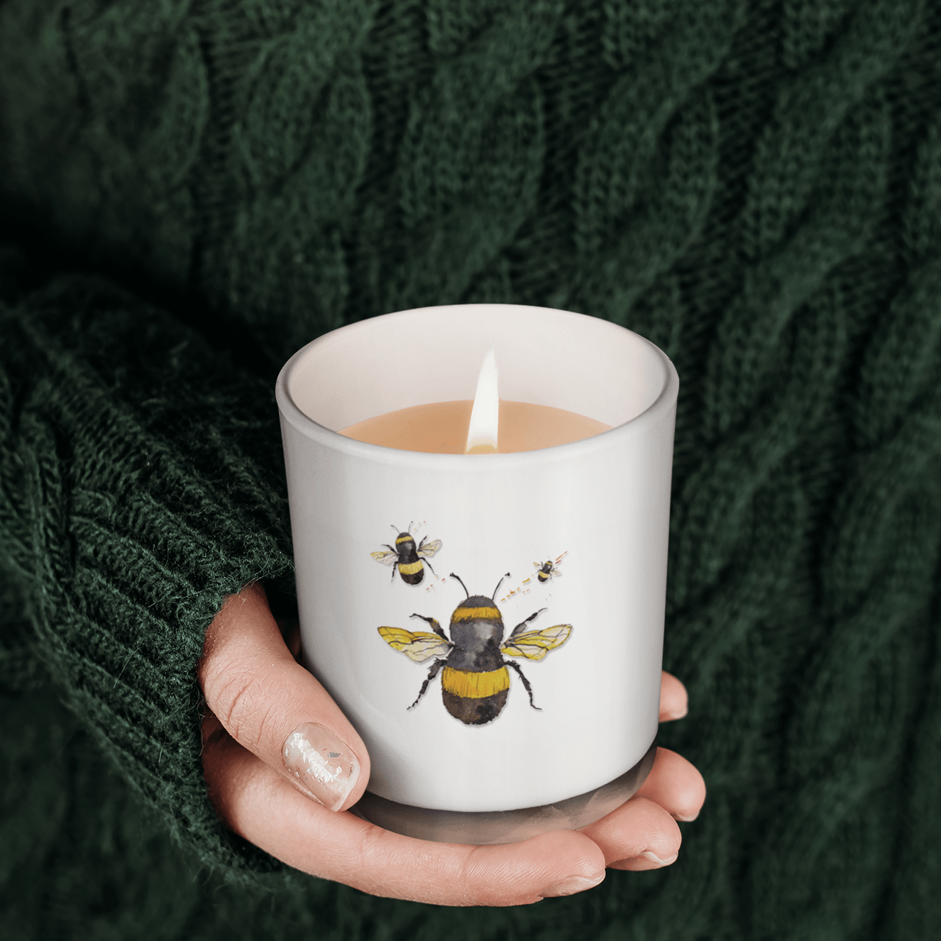 Bumble Bee Boxed Scented Candle Card - Gift Set for Any Occasion - Crumble and Core