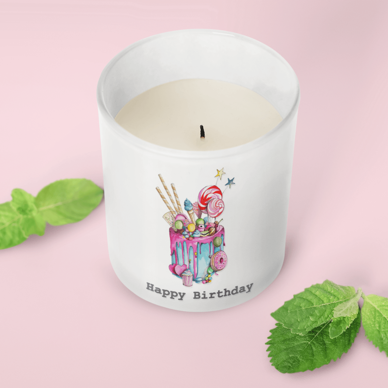 Birthday Cake Boxed Scented Candle Greeting Card Gift Set - Perfect for Birthday Celebrations - Crumble and Core