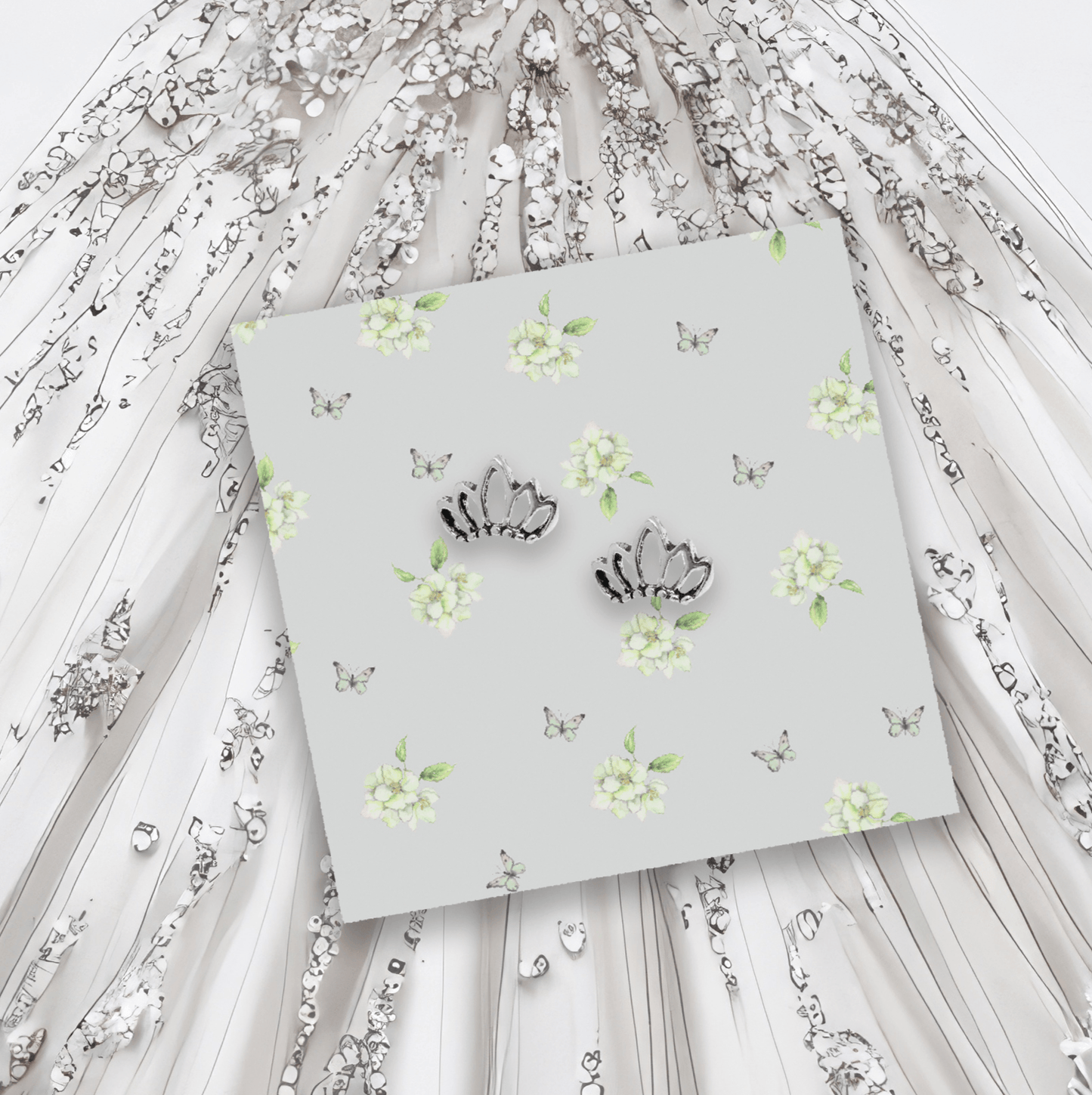 Silver Stud Earrings – Lightweight Hypoallergenic Sterling Silver Studs with Butterfly Backs - Crumble and Core