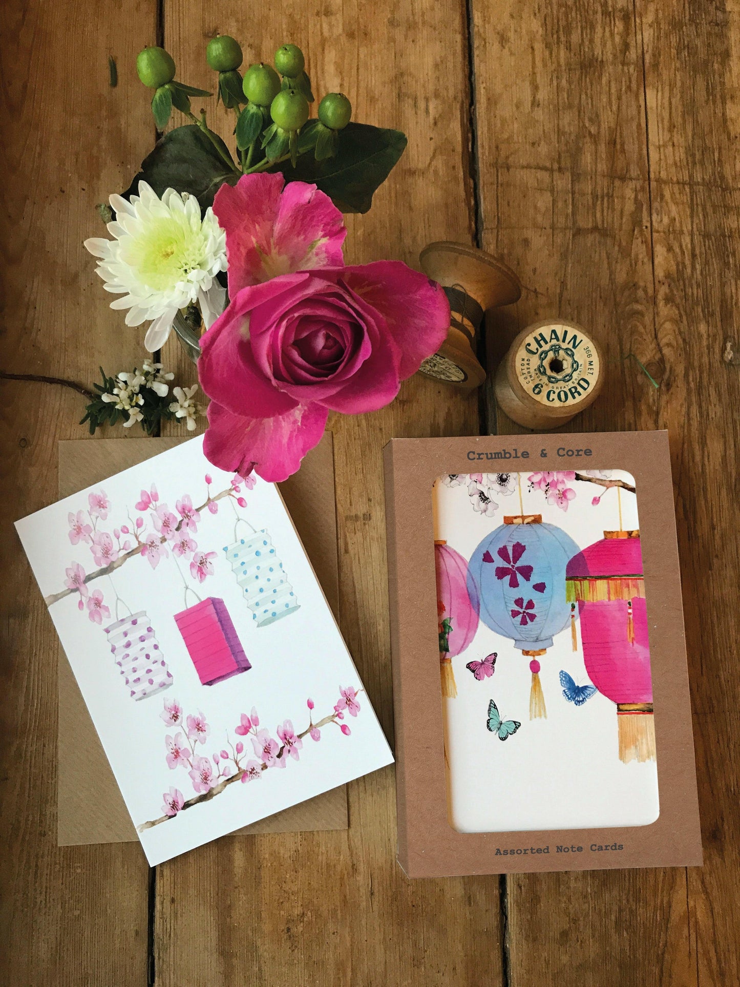 Boxed 'Blossom' pack of assorted A6 cards - Crumble and Core