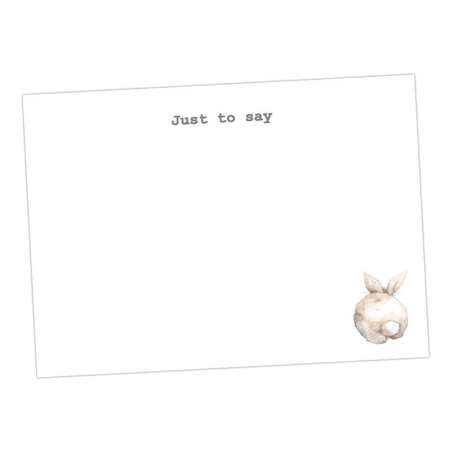 Bunny Bottom Note Cards - Crumble and Core