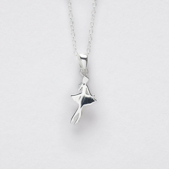 Sterling Silver Ballerina Pendant Necklace with CZ Perfect Gift for Dancers - Includes Gift Box and Card - Crumble and Core