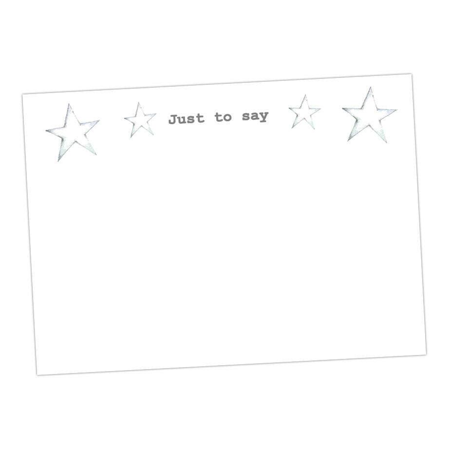 Silver Star Note Cards - Crumble and Core