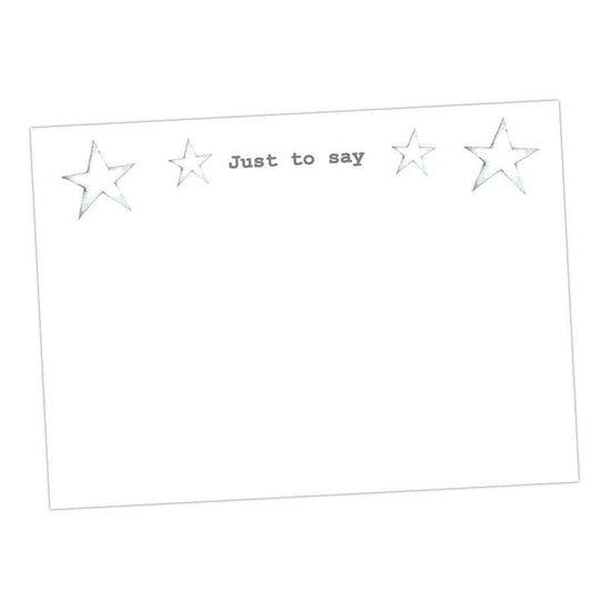 Silver Star Note Cards - Crumble and Core