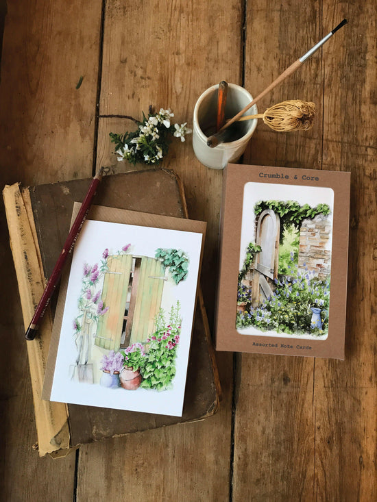 Boxed 'Doorway' pack of assorted A6 cards - Crumble and Core