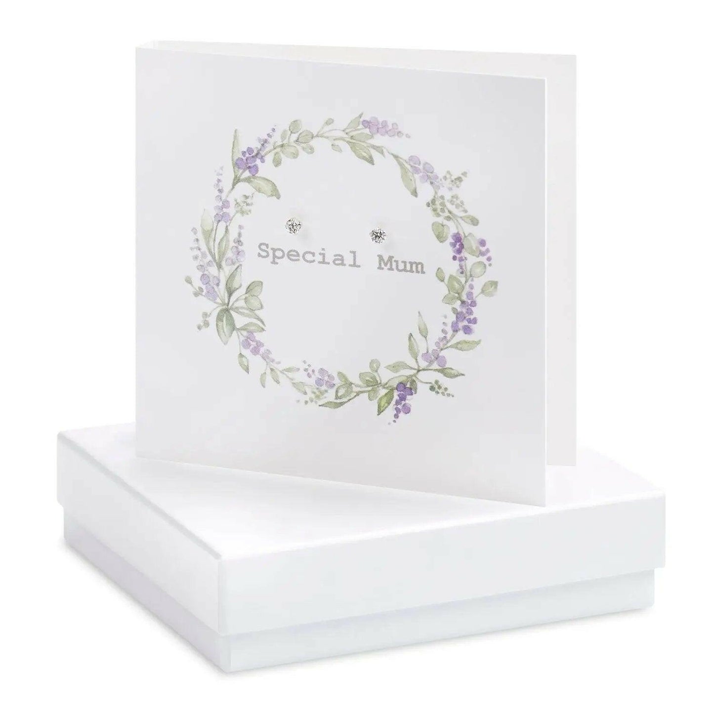 Sterling Silver Special Mum Wreath Stud Earrings Perfect Boxed for Gift for Mums - Crumble and Core