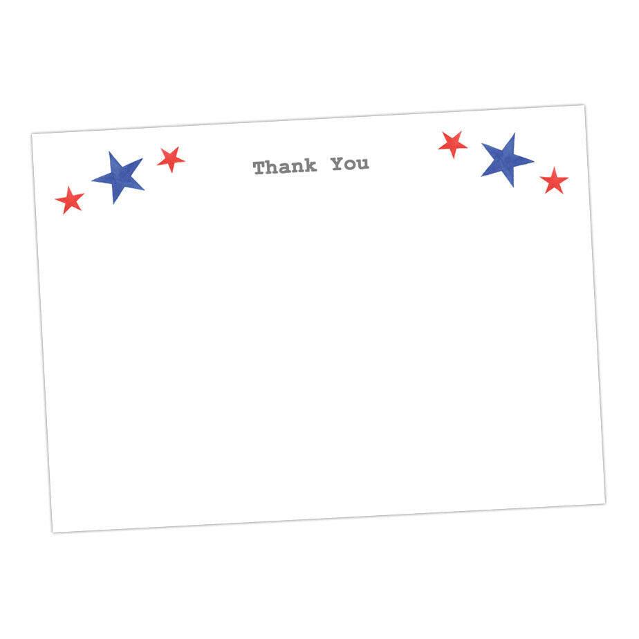 Red and Blue Star Note Card - Crumble and Core
