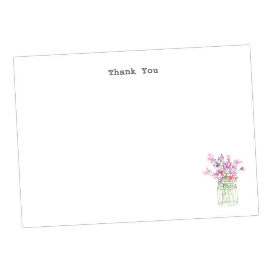 Sweet Pea Note Cards - Crumble and Core