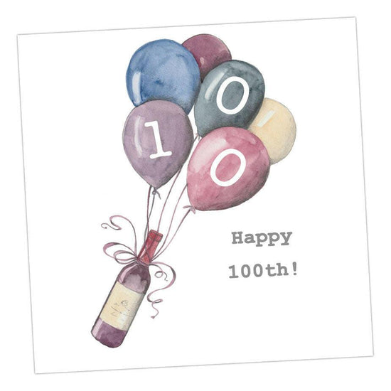Wine 100th Birthday Card - Crumble and Core