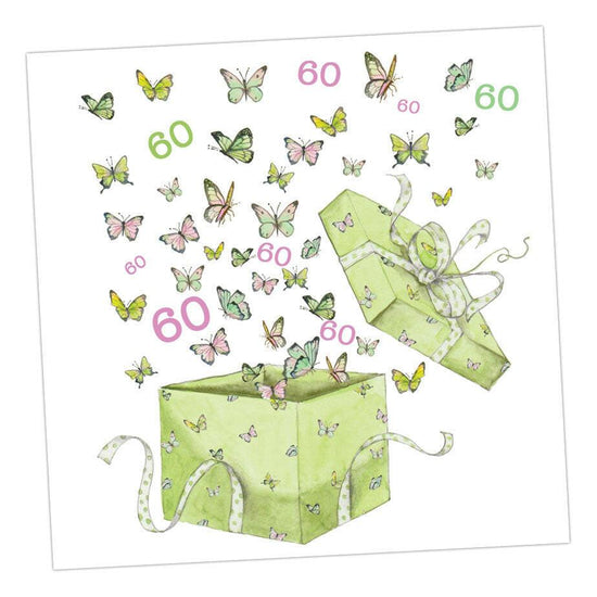 Butterfly 60th Birthday Card - Crumble and Core