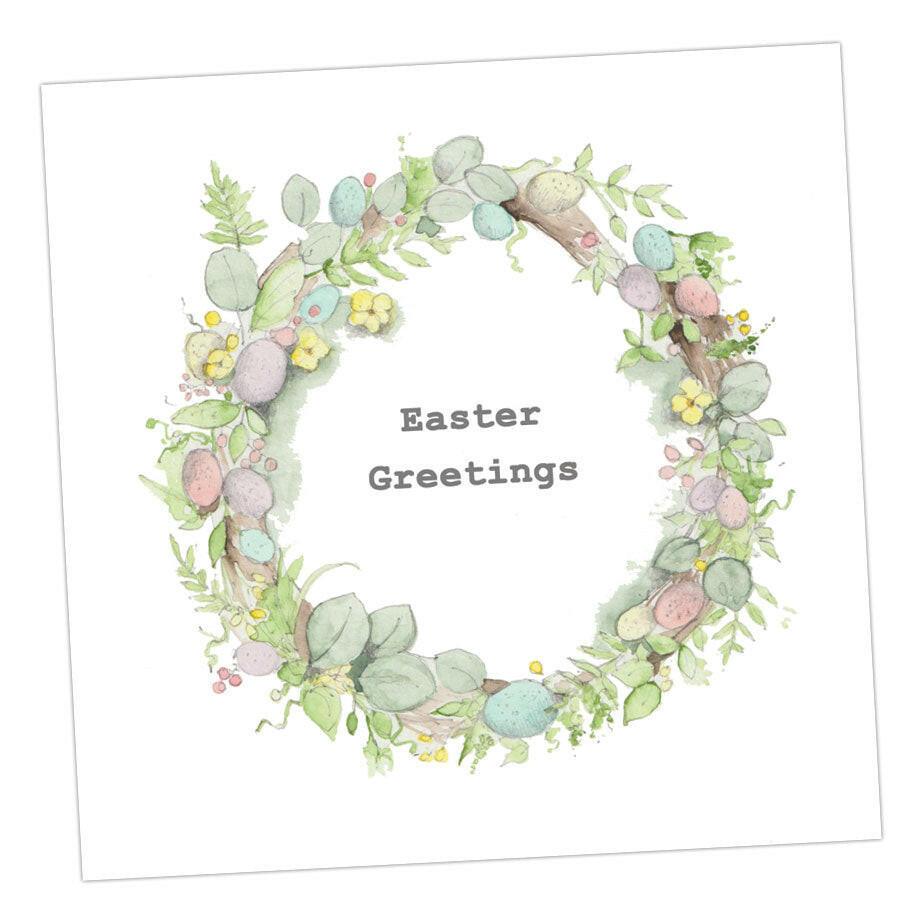 Easter Wreath Greeting Card - Crumble and Core