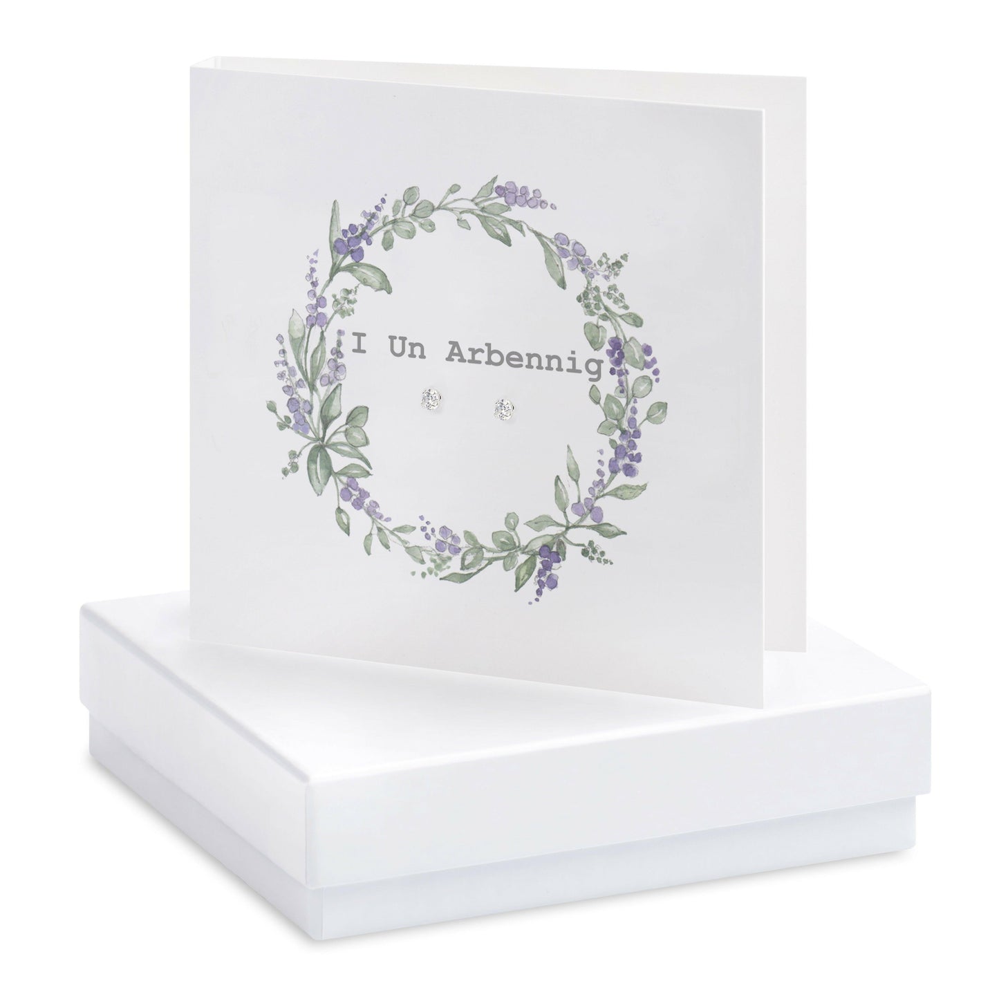 Sterling Silver Stud Earrings with Handcrafted Boxed Welsh Lavender - A Unique Addition to Your Jewelry Collection - Crumble and Core