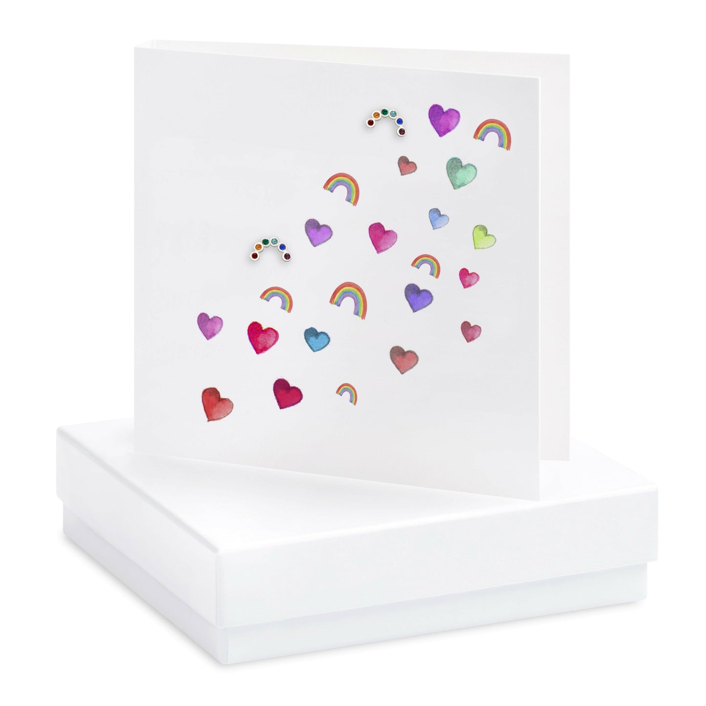 Rainbows Hearts Greeting Card Set - Boxed Love and Cheer - Crumble and Core