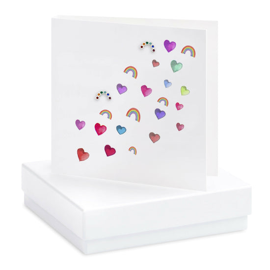 Rainbows Hearts Greeting Card Set - Boxed Love and Cheer - Crumble and Core