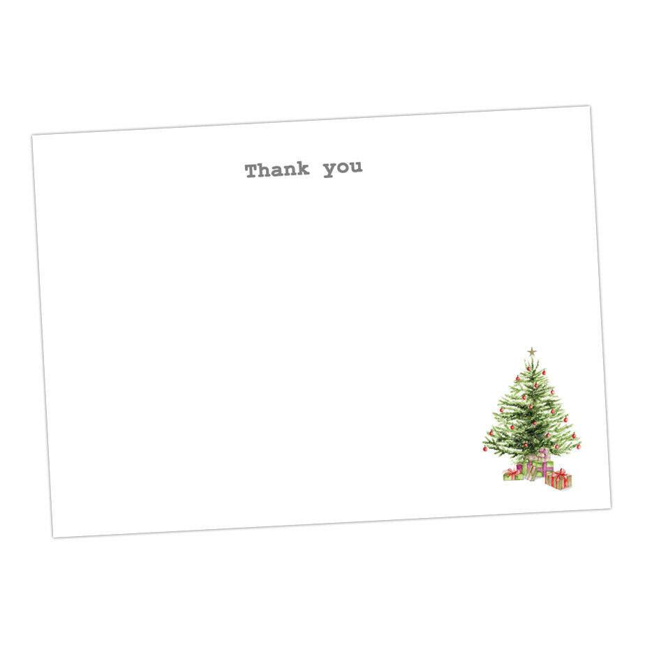 Christmas Tree Thank You Note Cards - Crumble and Core